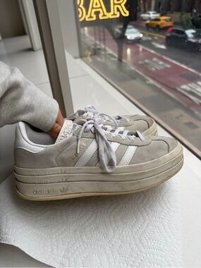 adidas Gazelle Platform Sneakers in gray
